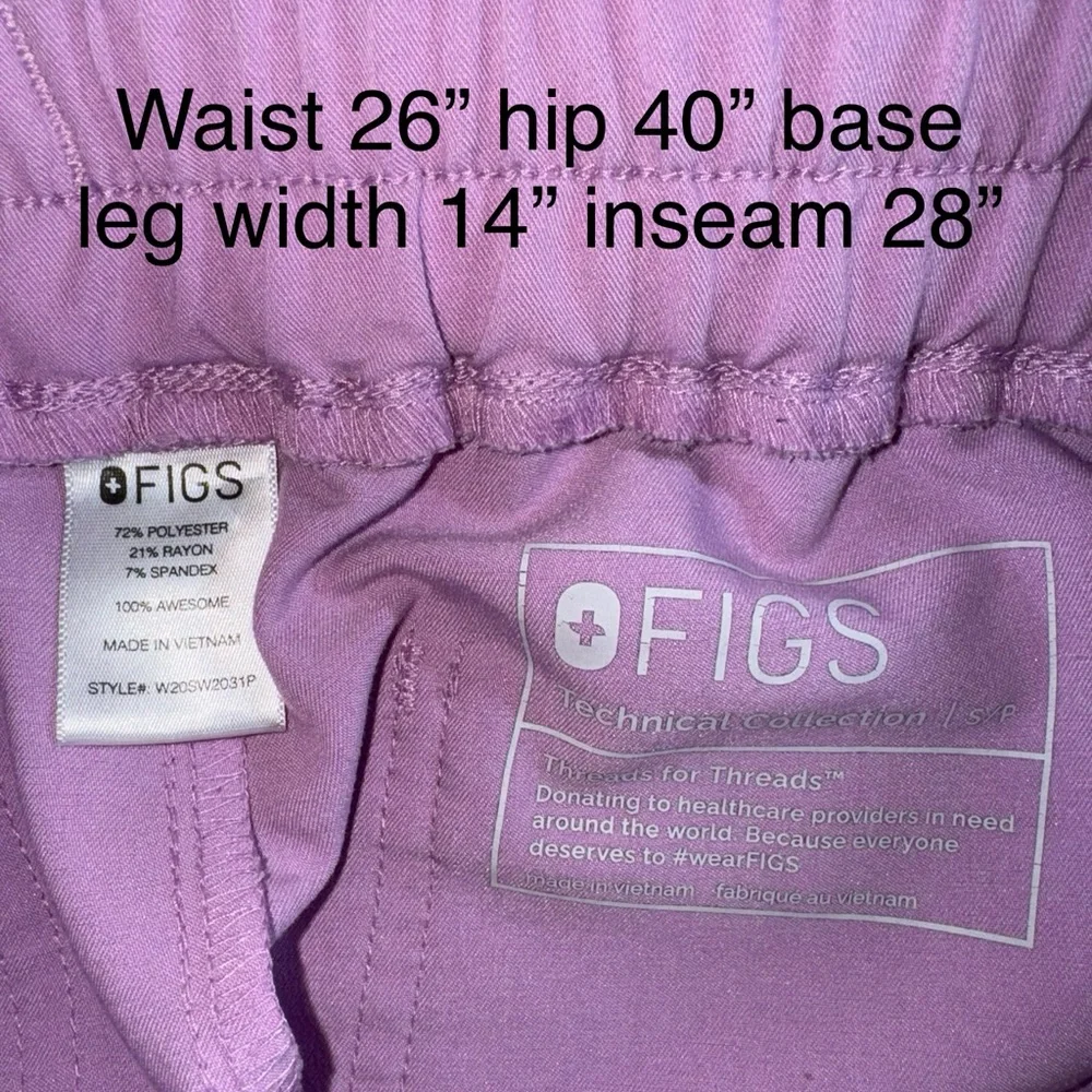 FIGS Women's Straight Leg Scrub Pants in Lavender with Maroon Drawstring